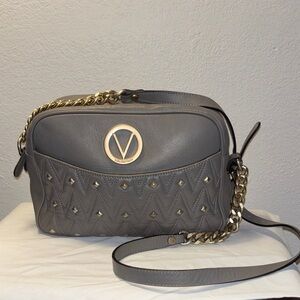 Valentino by Mario Valentino Capucine Studded and Quilted Leather Crossbody Bag